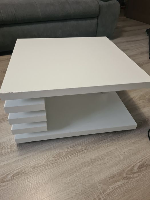 Măsuță cafea alb mat