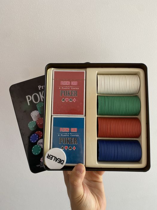 Set Poker Carti Jetoane Buton Dealer Texas Hold’em Blackjack
