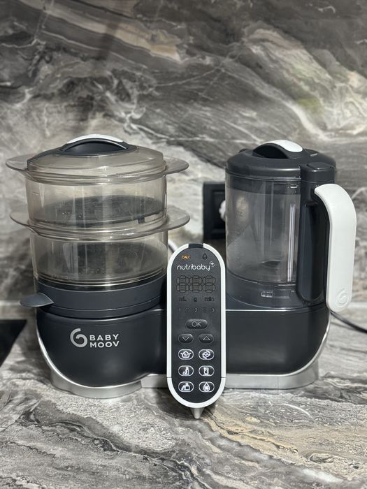 Уред за готвене 5 in 1 Babymoov Nutribaby Plus, Сив