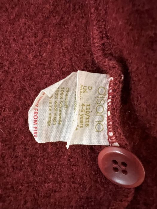 Jacheta lana fiarta Disana 110/116 bordeaux