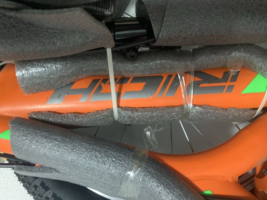 Bicicleta MTB-FS Rich Alpin R2049A 20", Verde/Albastru/Portocaliu