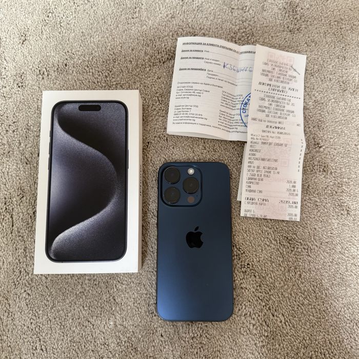 iPhone 15 Pro, 256 GB, Blue Titanium