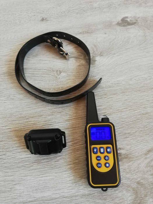 Електронна каишка нашийник, телетакт за дресировка на куче до 800м