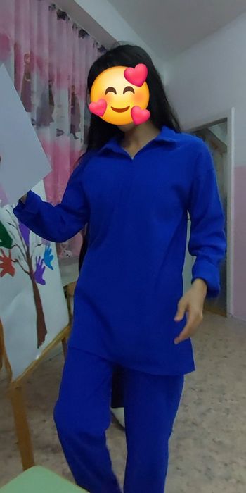 Женский костюм двойка в рубчик 40-42