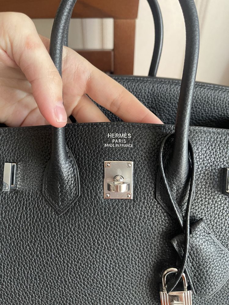 Hermes Birkin Black 25cm Того Кожа (Премиум Качество)