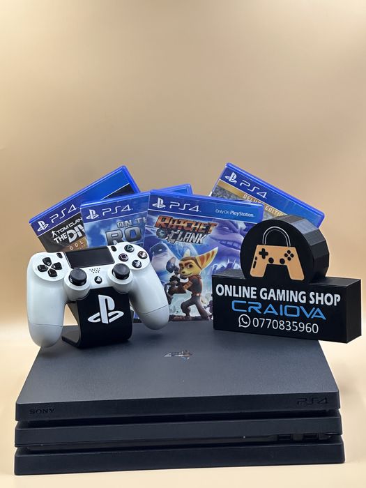Playstation 4 Pro/1tb-4k/4 jocuri fizice-12 digitale!