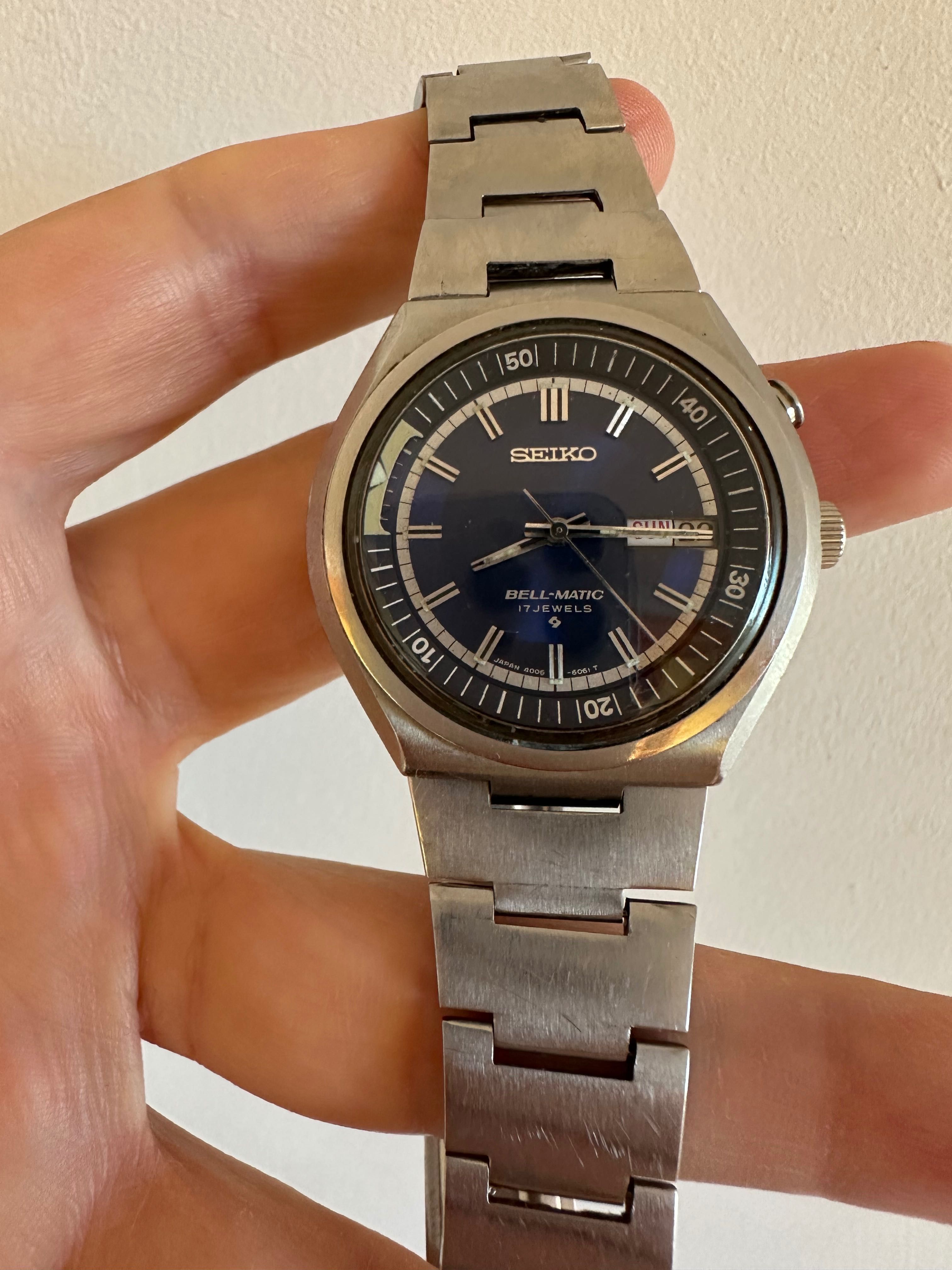 Seiko Bell-Matic. 70s Blue eye