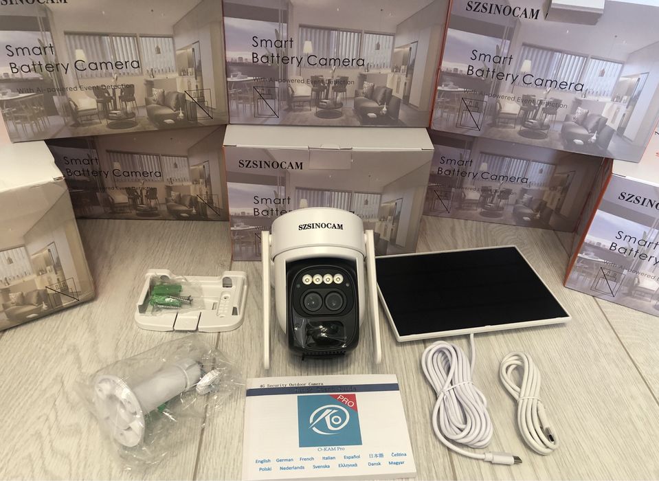 Camera Supraveghere O-Kam Pro 4G Zoom 10x Alarma Rezolutie 4K Sd-32Gb