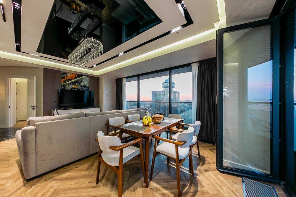 Современная квартира с панорамным видом на Tashkent City, NRG U Tower