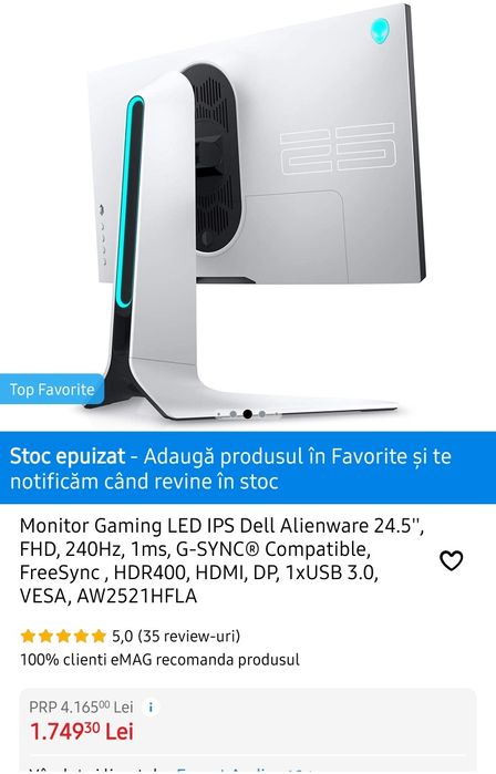 Unitate Pc si monitor gaming