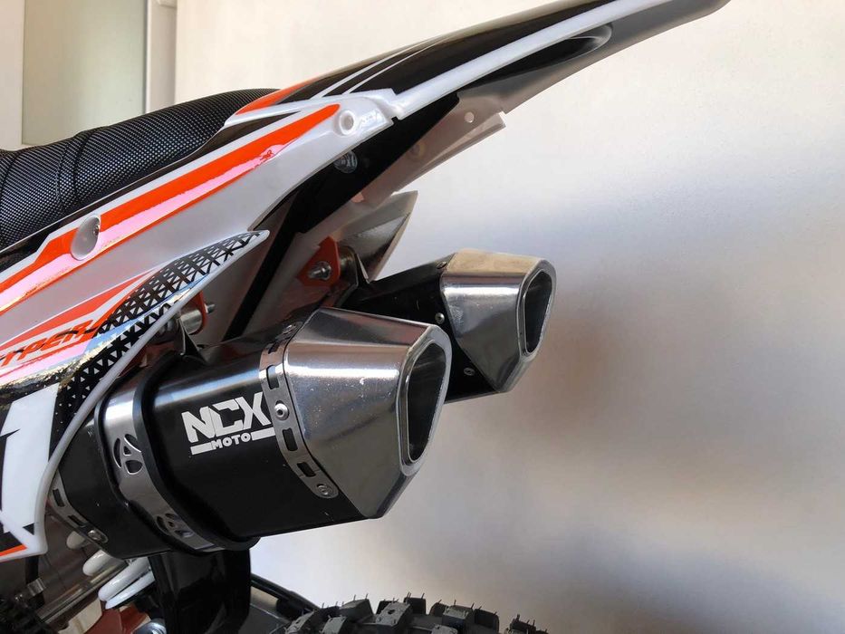 Motocicleta cross NCX Vyper25 17/14" 125cc 4T benzina alb/portocaliu