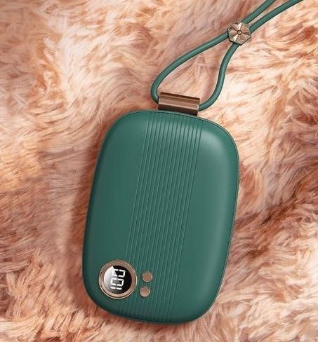 2в1 Елегантен нагревател за ръце и преносима батерия с дисплей 5000mAh