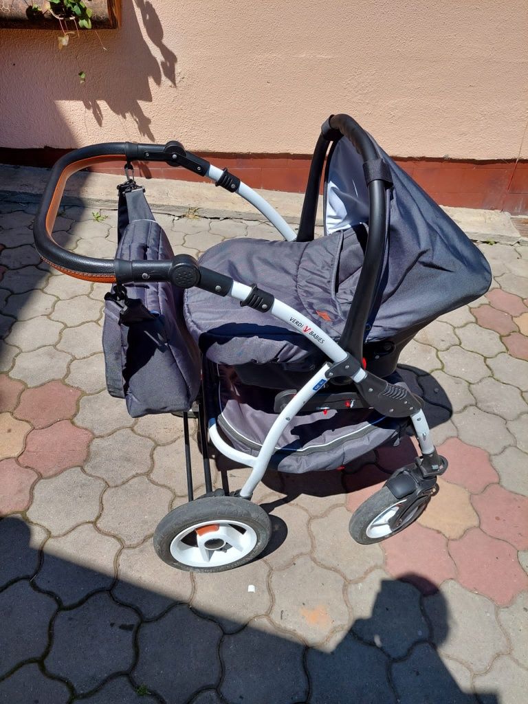 Carucior 3 în 1 Optima Grey Ideal Bebe