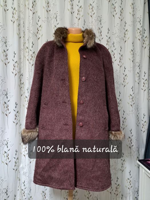 Haină din blană naturală de lamă