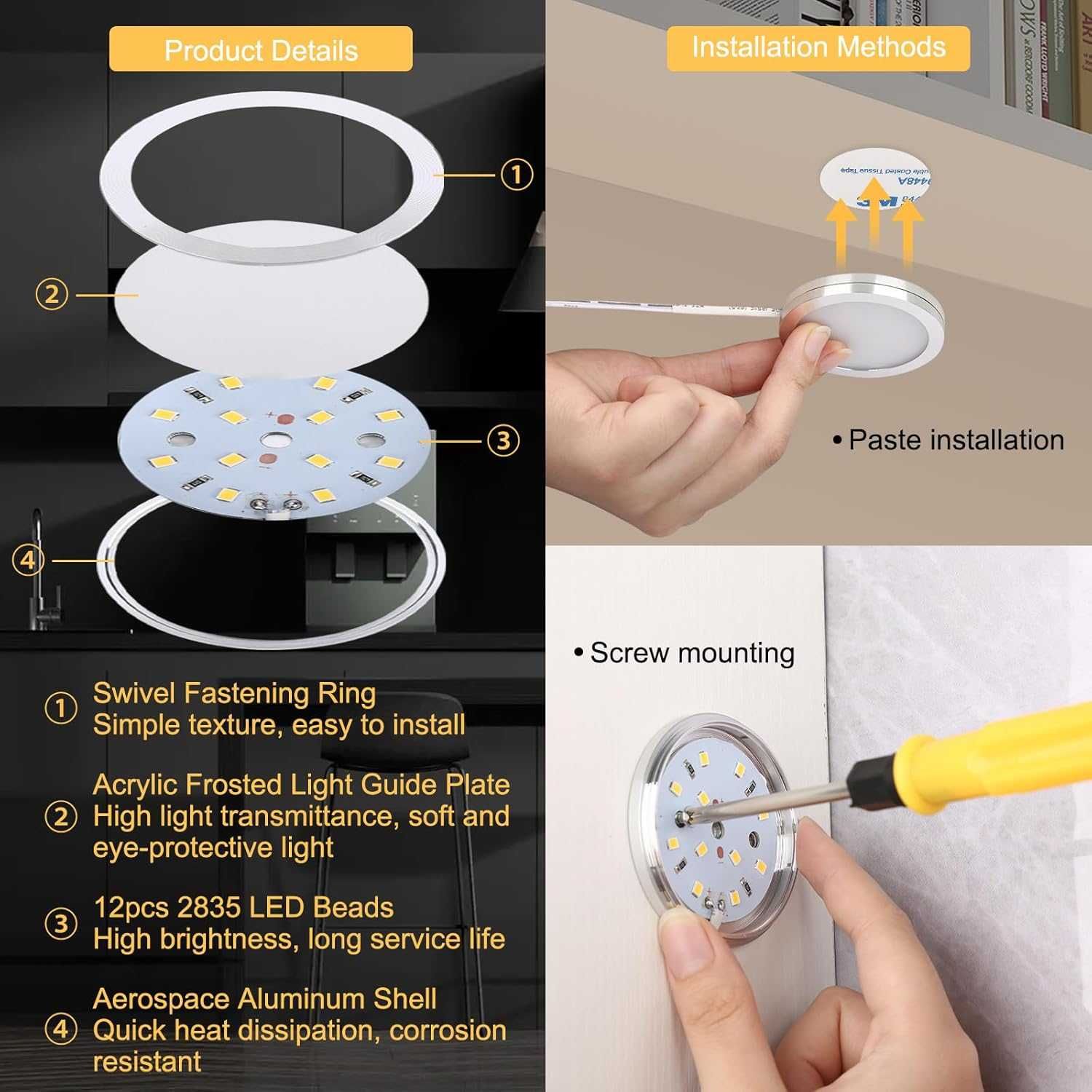 LED осветление за шкафове – комплект 4 бр.