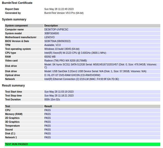Lenovo P520 Xeon W-2123, 64GB DDR4, AMD Pro GPU, 512GB SSD workstation