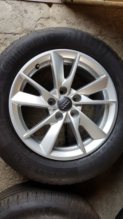 4бр. оригинални джанти Audi 16" 5x112 | летни Continental 205/60/16