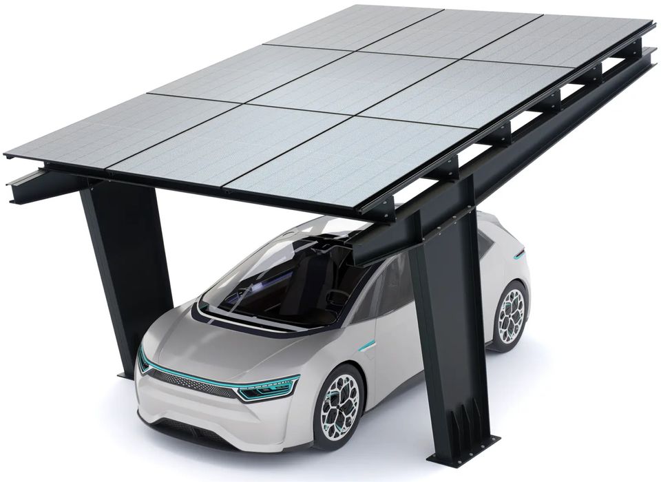 Carport premium pe structura metalica pentru 2 masini