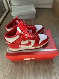 adidasi nike dunk red rosii high