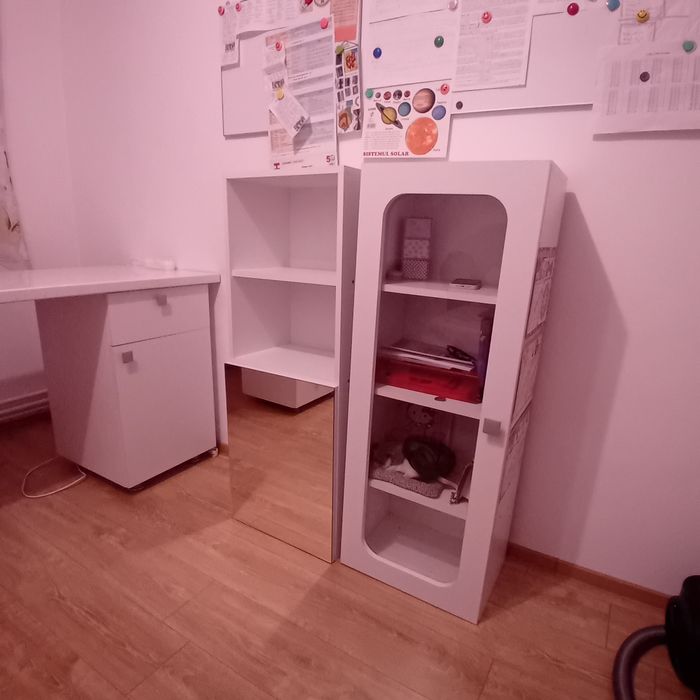 Vand birou alb dublu