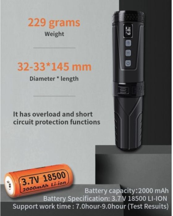 Aparat de tatuat NOU Hummingbird Pen Wireless V6