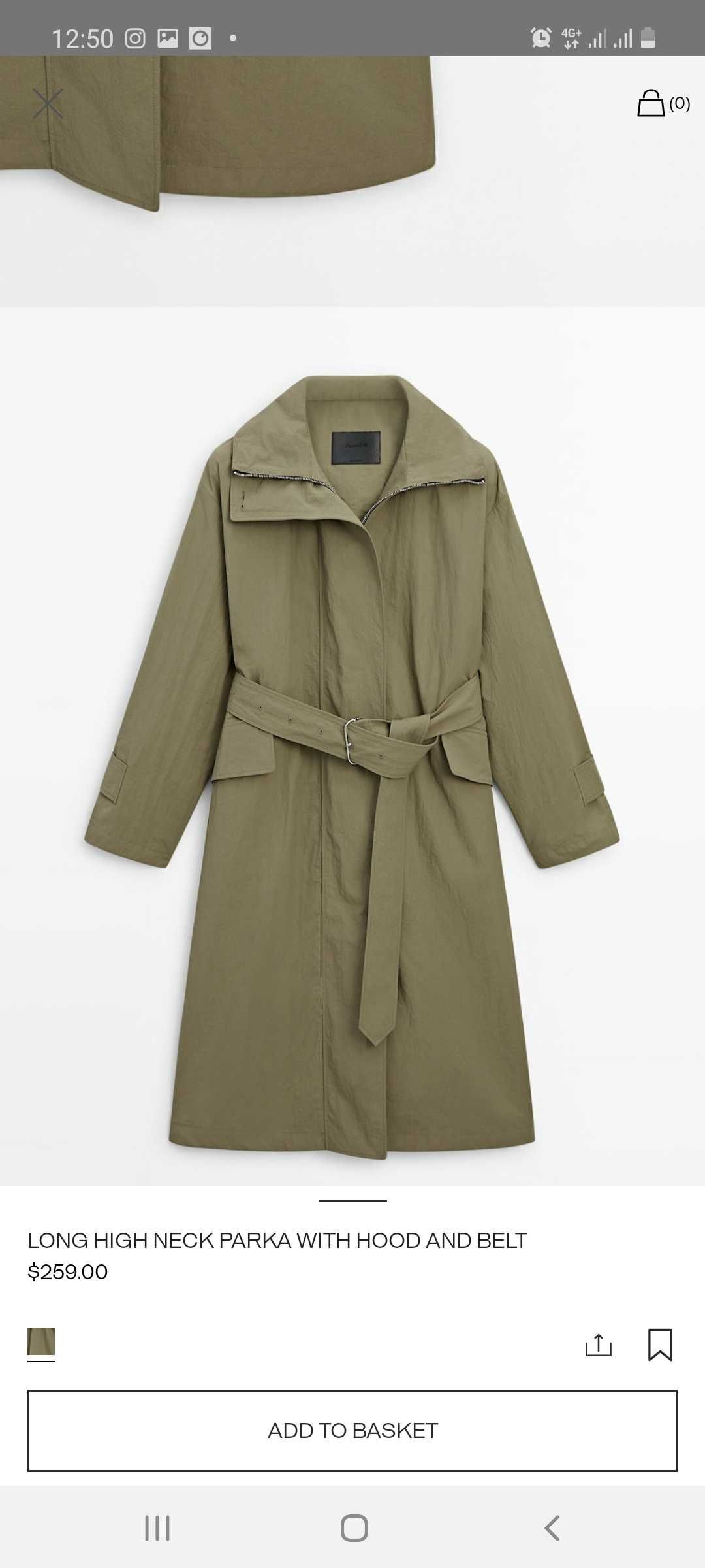 Trench Massimo Dutti, MarimeaL, nou nout