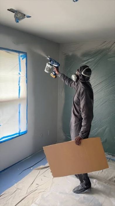 Безвоздушная покраска стен и потолков в Алматы