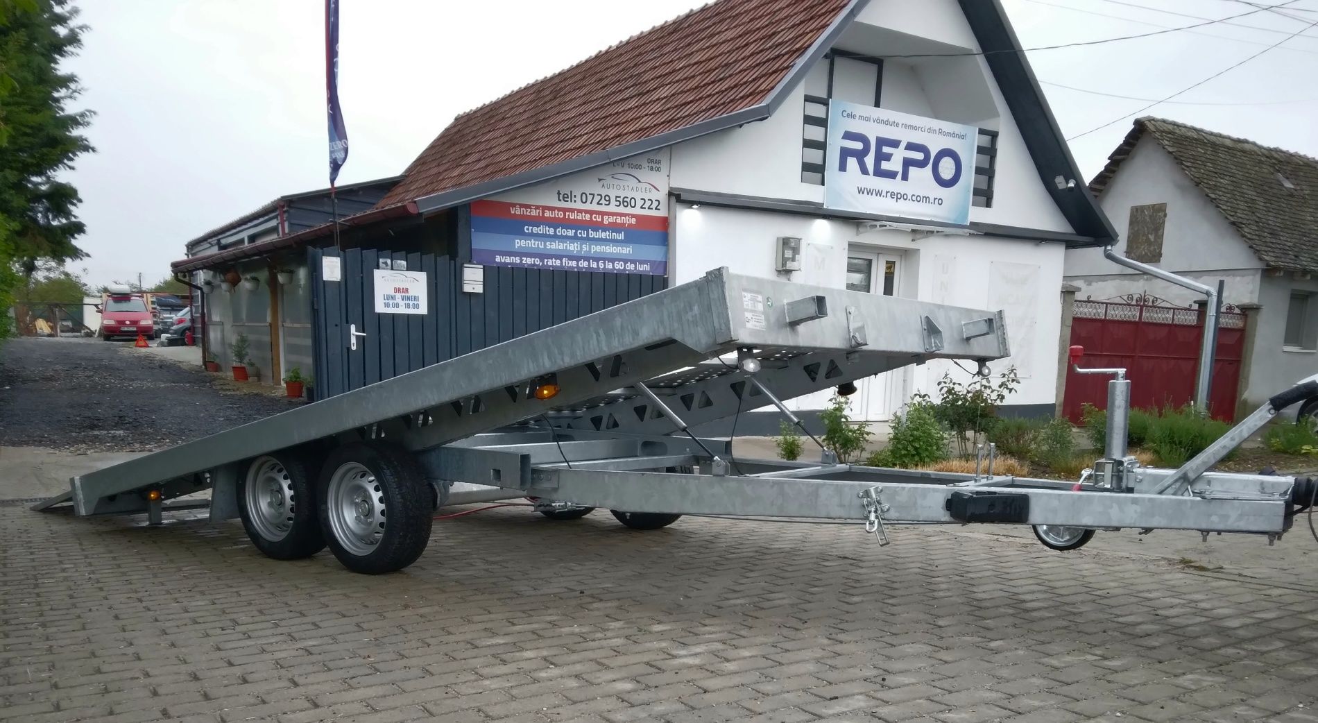 Trailer Platforma 4m rabatabila 2000 kg -2700 kg