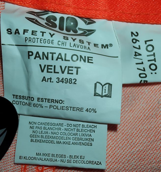 Pantaloni tehnici munca, SIR, 58