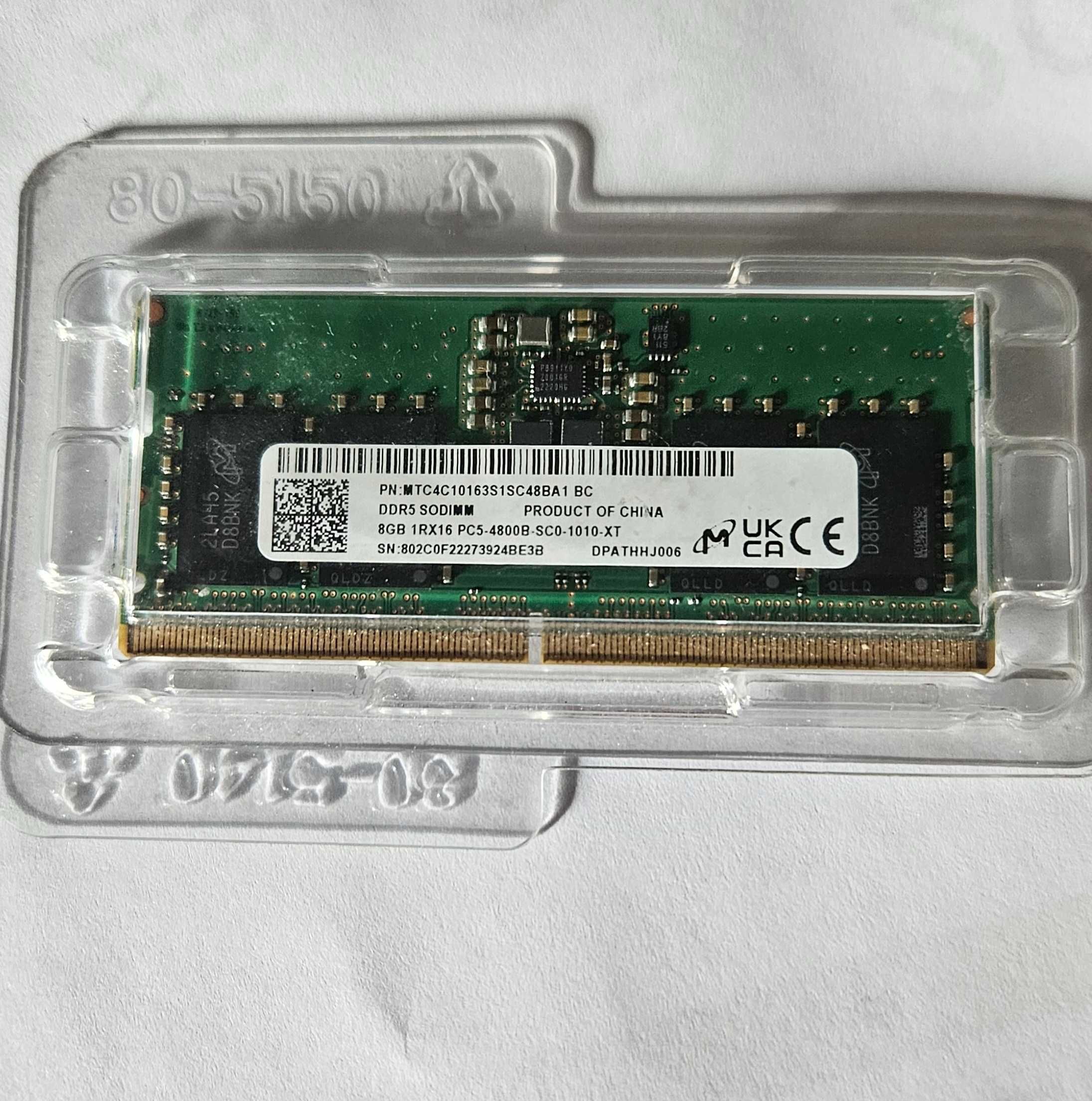 RAM памет за лаптоп SO-DIMM 8GB PC5 DDR5 4800 Mhz, нова