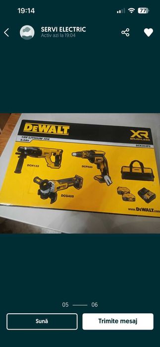 Set rigipsari marca dewalt
