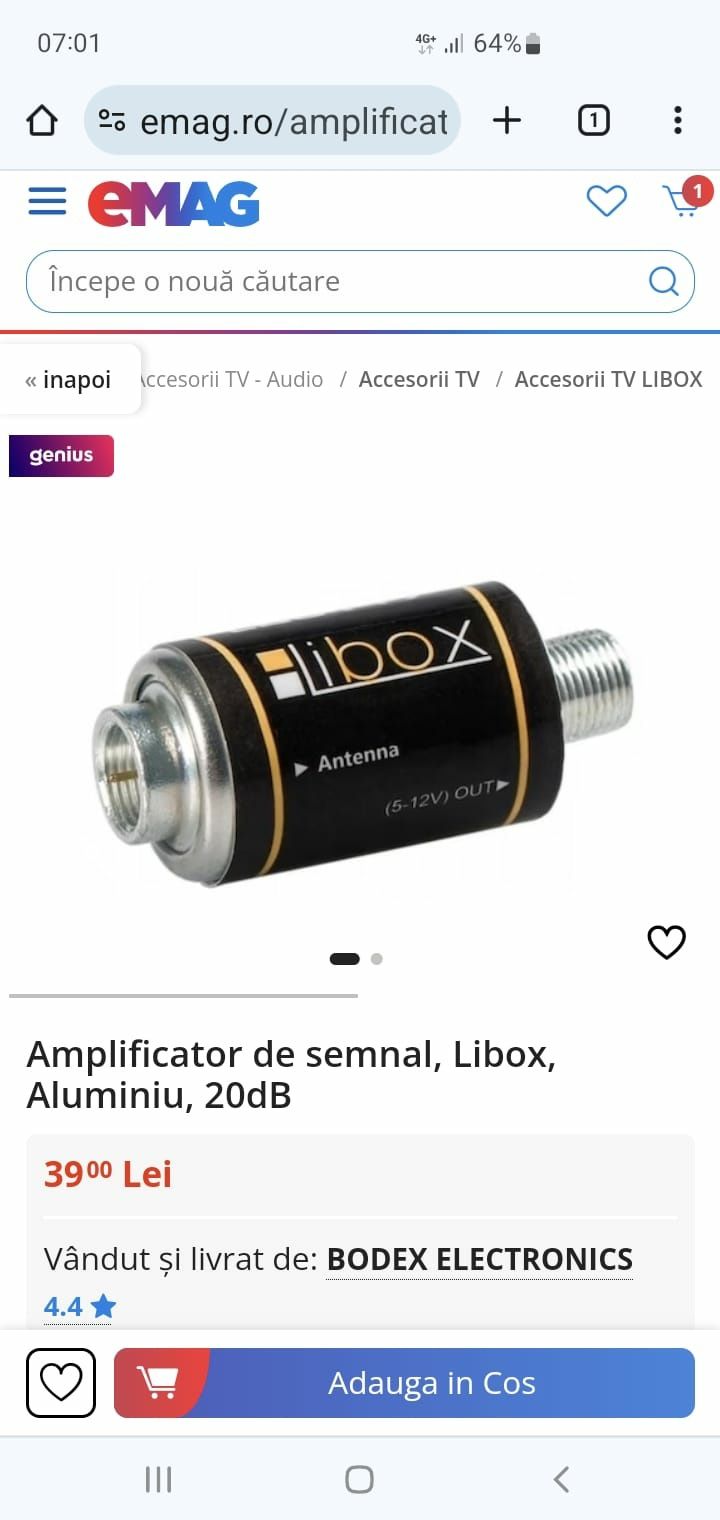 Amplificator Libox semnal antena Tv