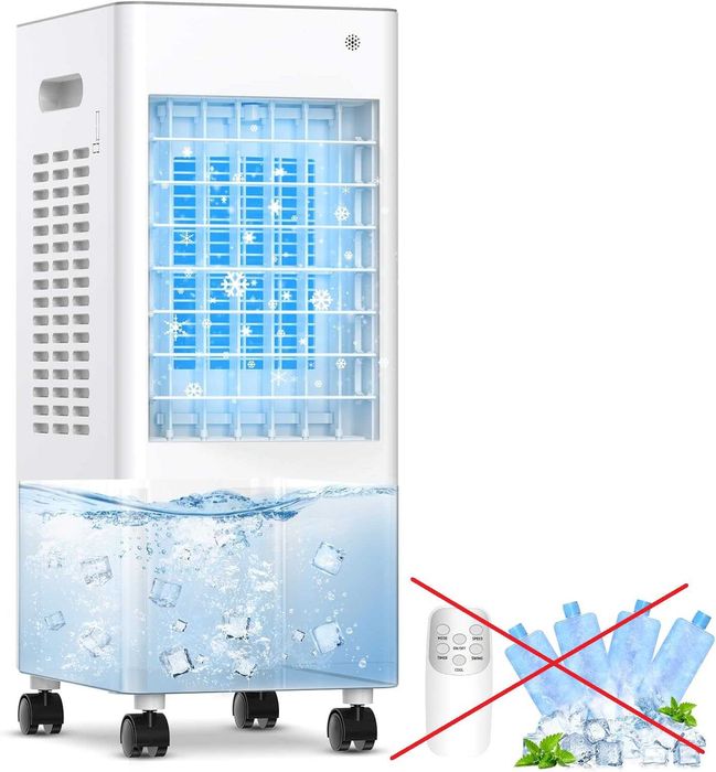 Мобилен вентилатор 4 в 1 с водно охлаждане, 8L (климатик)