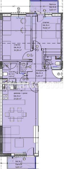 Продава се Тристаен апартамент в Варна, Кайсиева градина - 103 кв.м за 1299 €/кв.м - Снимка #2