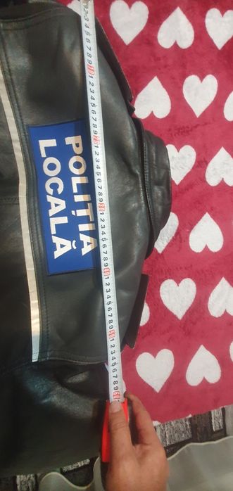 Geaca piele naturala Politia locala
