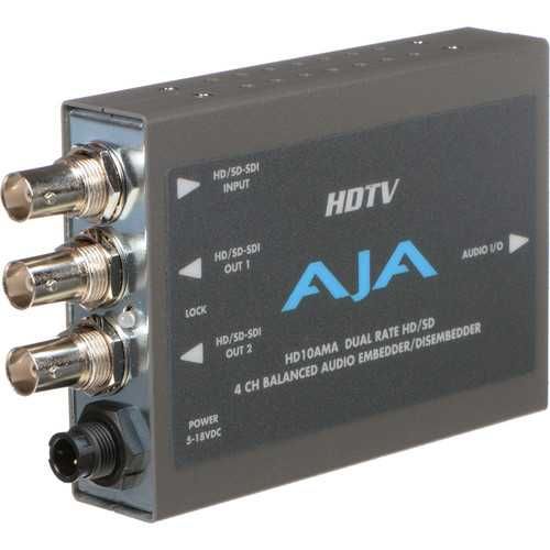 AJA HD/SD-SDI 4-Channel Analog Audio Embedder / Disembedder