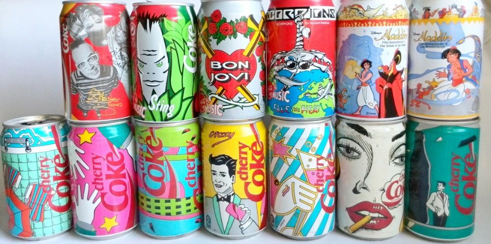 Колекционерска бутилка- кен на Кока Кола от Олимпиадата в Москва