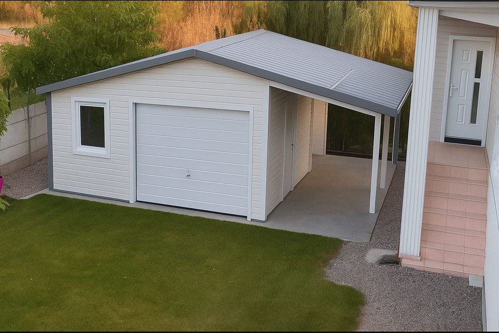 De vânzare garaj cu ușă basculantă inclusă