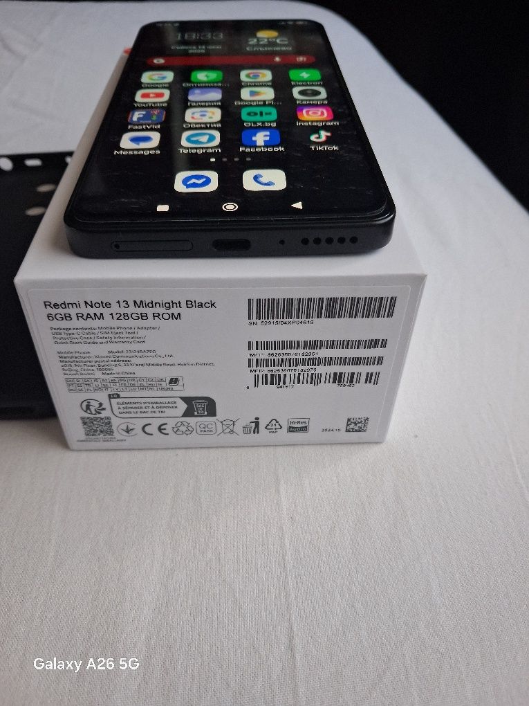 Redmi note 13.Нов с 3 години гаранция.