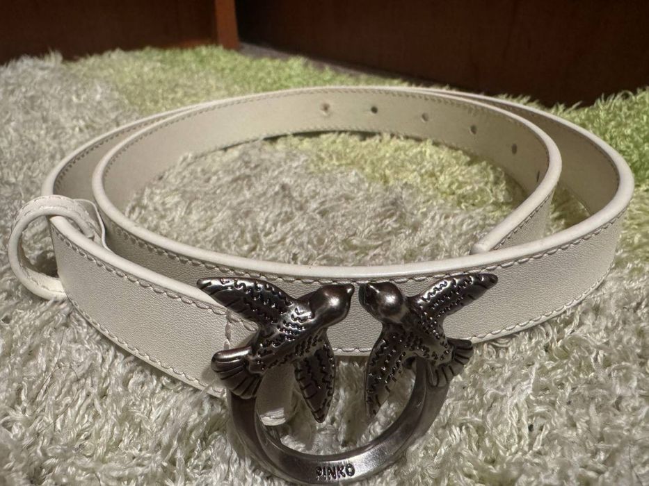 Колан на Pinko Бял Оригинален