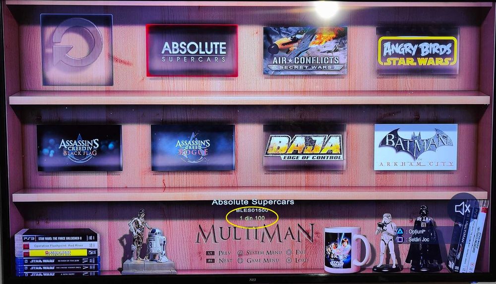 100 jocuri PS3 - Hard disk USB (portabil), GTA V, FIFA 24, Minecraft