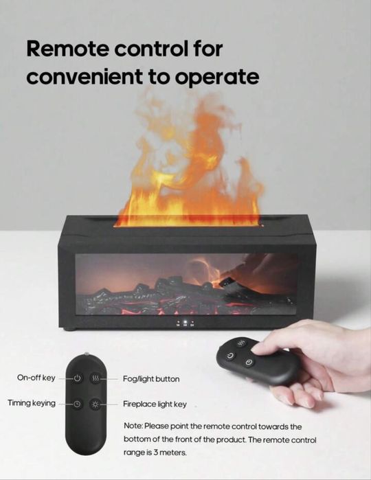 LED камина с пламък + Арома Дифузер / СПА Ефект / Уютна Атмосфера