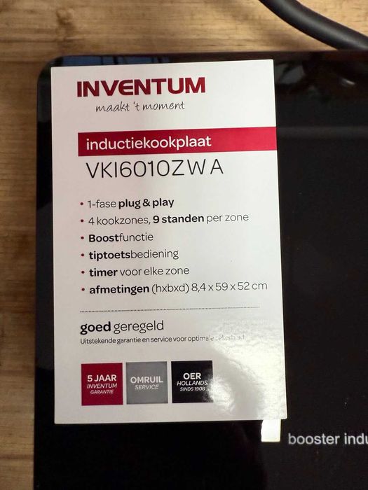 Индукционен котлон Inventum vki6010zwa с транспортен дефект