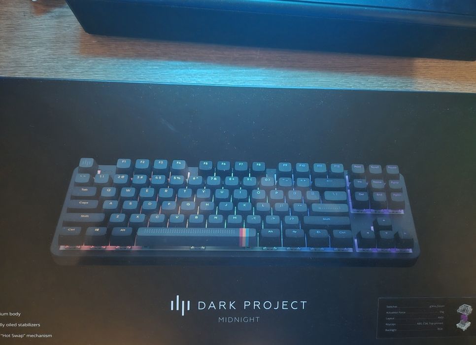 Чисто нова Dark Project ALU87A Midnight геймърска клавиатура