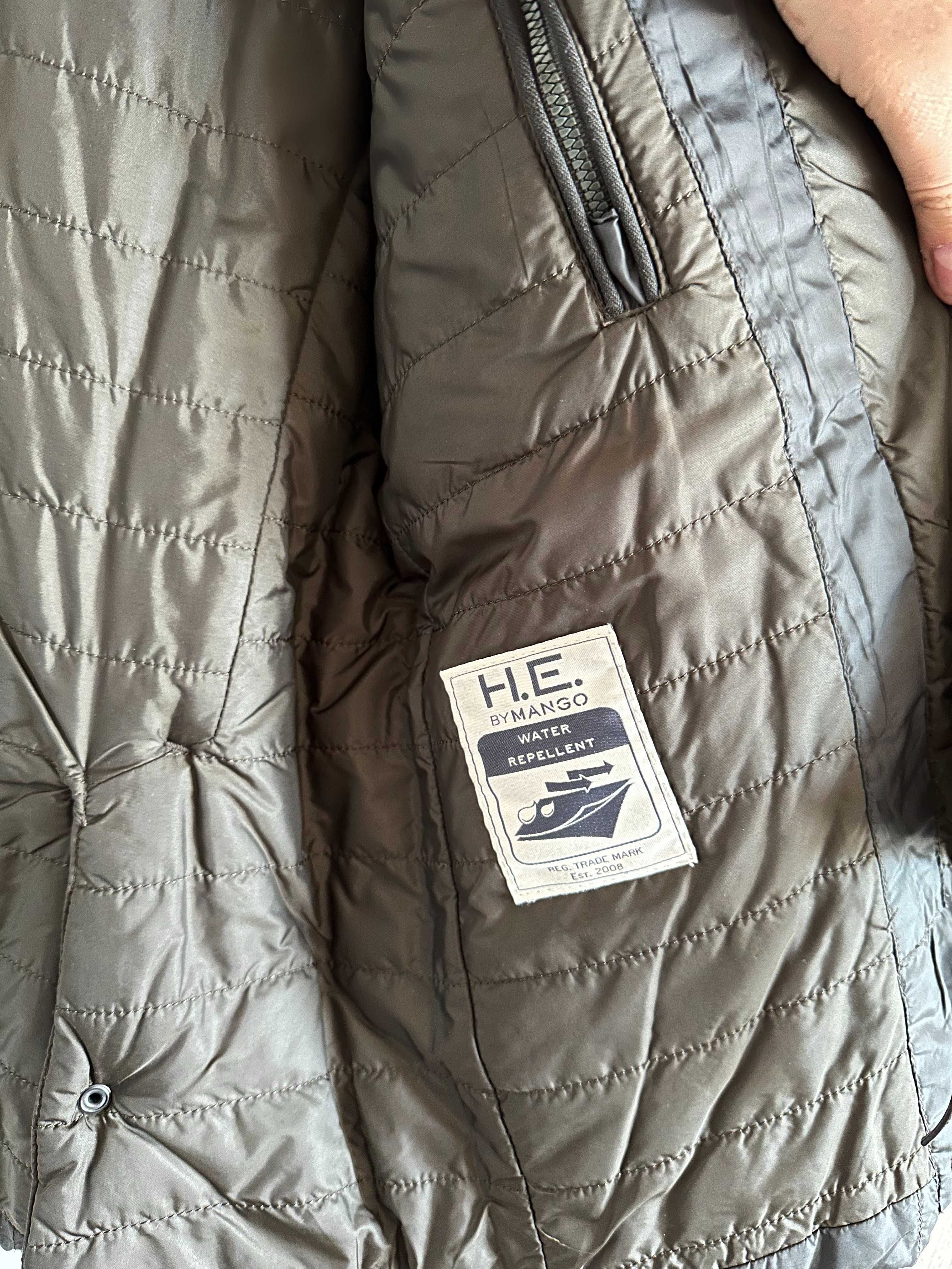 geaca Mango, marime S/M, verde inchis-khaki, water repellent