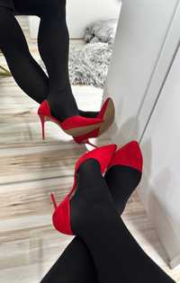 Pantofi Stiletto Roșii din Catifea marca Guess, Mărimea 37