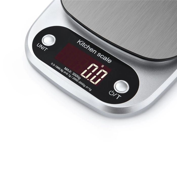 Цифровые кухонные весы с точностью 1 g / 3 kg металлическая платформа