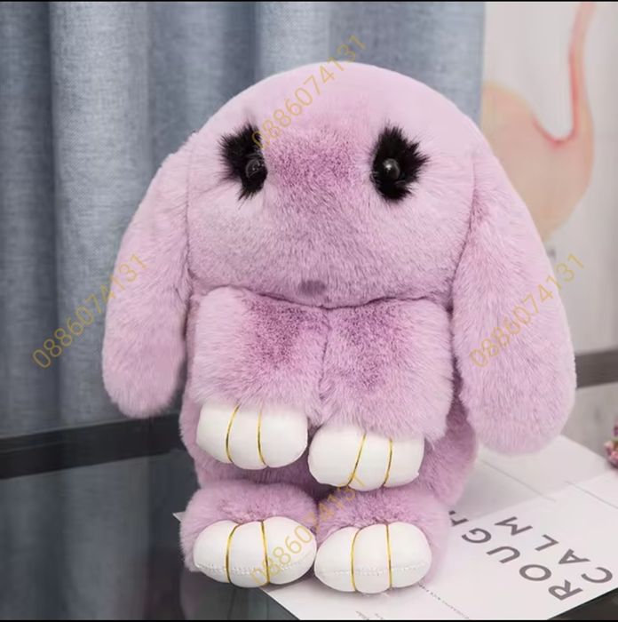 Плюшена играчка Раница Зайче, Плюшена чанта, Пухкава раница