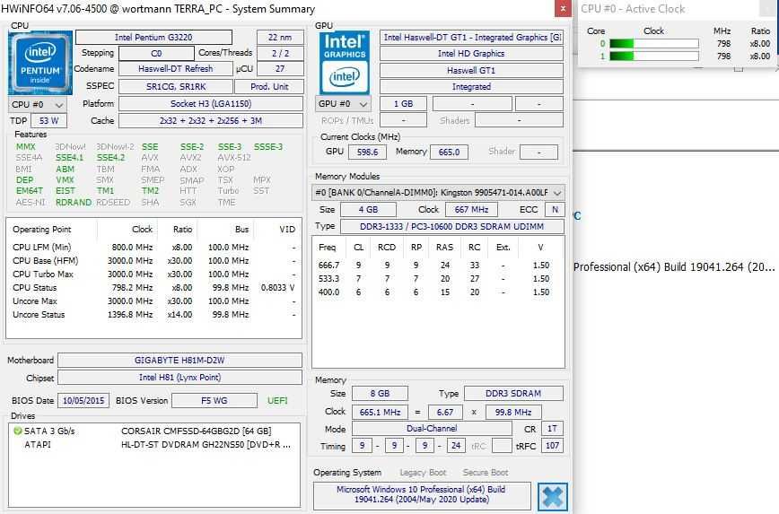 Procesor Intel Pentium G3220,3,00Ghz,Socket 1150,Haswell,Gen 4