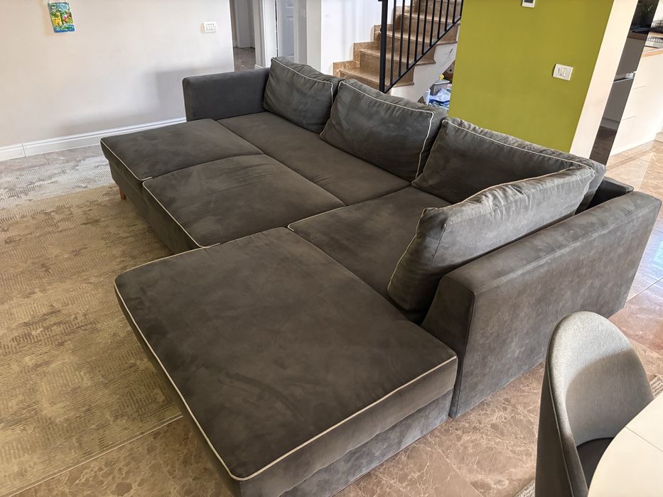 Canapea extensibila cu lada depozitare